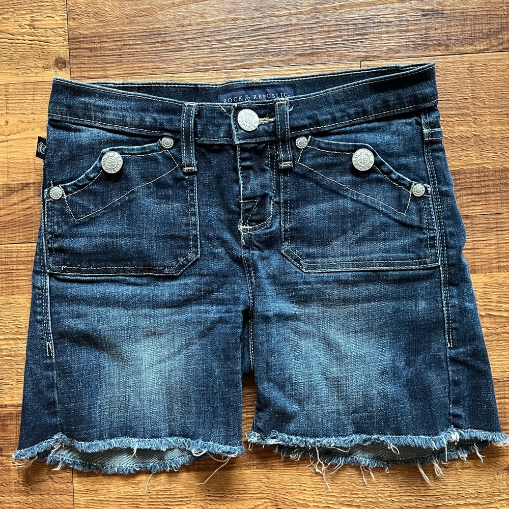 Rock & Republic Jean Shorts Size 0 Stinger Cut